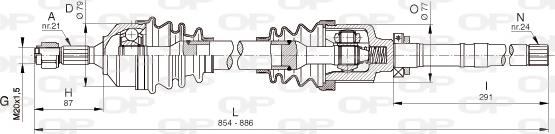 Open Parts DRS6337.00 - Sürücü mili furqanavto.az