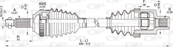 Open Parts DRS6324.00 - Sürücü mili furqanavto.az