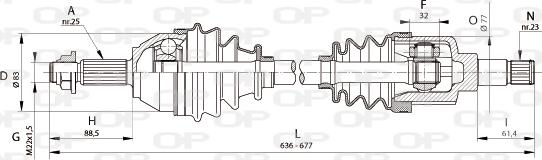 Open Parts DRS6321.00 - Sürücü mili furqanavto.az