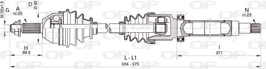 Open Parts DRS6322.00 - Sürücü mili furqanavto.az