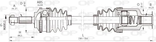 Open Parts DRS6371.00 - Sürücü mili furqanavto.az