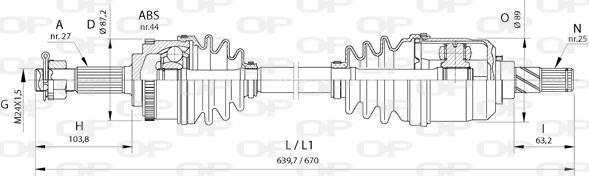 Open Parts DRS6377.00 - Sürücü mili furqanavto.az