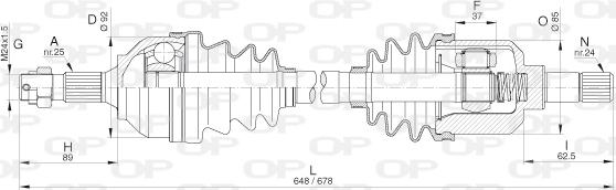 Open Parts DRS6293.00 - Sürücü mili furqanavto.az