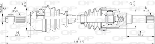 Open Parts DRS6259.00 - Sürücü mili furqanavto.az