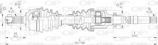 Open Parts DRS6255.00 - Sürücü mili furqanavto.az