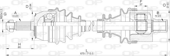 Open Parts DRS6269.00 - Sürücü mili furqanavto.az