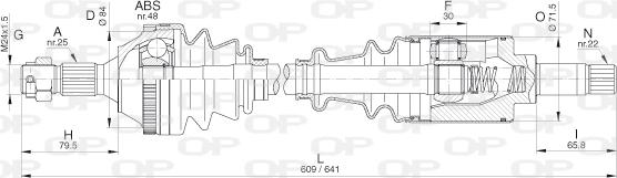 Open Parts DRS6265.00 - Sürücü mili furqanavto.az