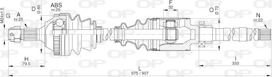 Open Parts DRS6268.00 - Sürücü mili furqanavto.az