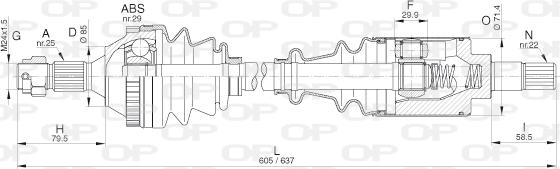 Open Parts DRS6267.00 - Sürücü mili furqanavto.az