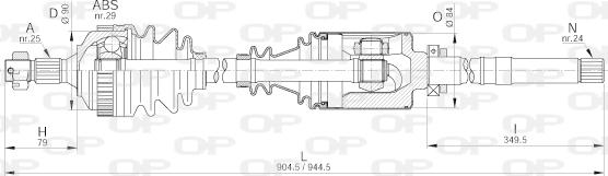 Open Parts DRS6200.00 - Sürücü mili furqanavto.az