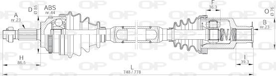 Open Parts DRS6208.00 - Sürücü mili furqanavto.az