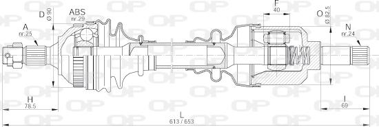 Open Parts DRS6202.00 - Sürücü mili furqanavto.az