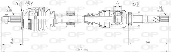 Open Parts DRS6210.00 - Sürücü mili furqanavto.az
