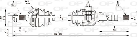 Open Parts DRS6217.00 - Sürücü mili furqanavto.az