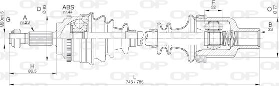 Open Parts DRS6286.00 - Sürücü mili furqanavto.az