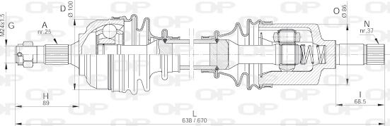 Open Parts DRS6228.00 - Sürücü mili furqanavto.az