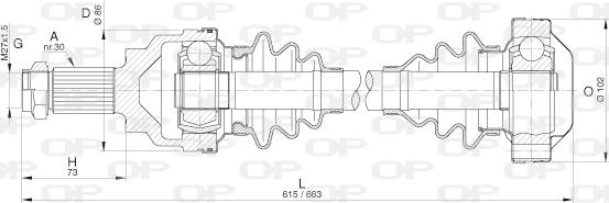 Open Parts DRS6275.00 - Sürücü mili furqanavto.az