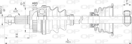 Open Parts DRS6278.00 - Sürücü mili furqanavto.az