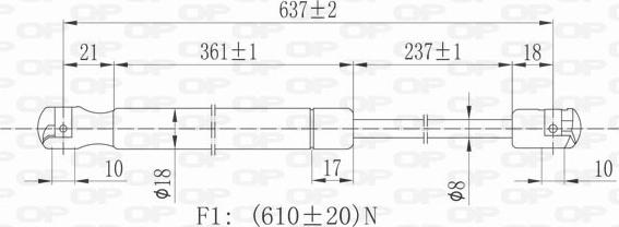 Open Parts GSR6046.00 - Qazlı bulaq, baqaj, yük yeri furqanavto.az