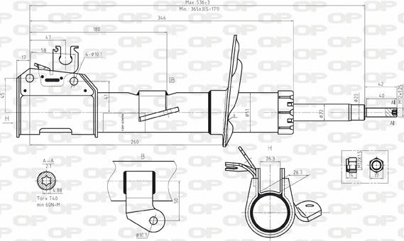 Open Parts SAB8052.31 - Amortizator furqanavto.az