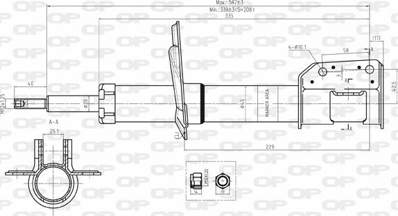 Open Parts SAB8001.31 - Amortizator furqanavto.az