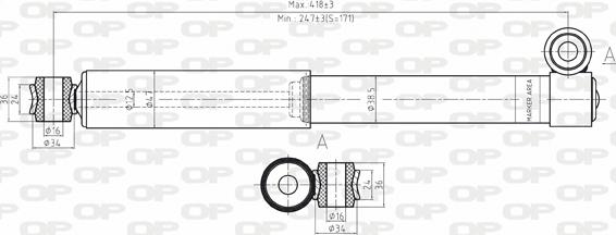 Open Parts SAB8033.12 - Amortizator furqanavto.az