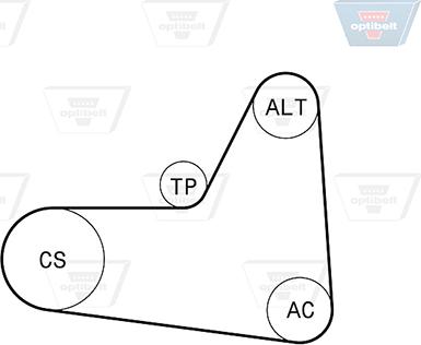 Optibelt 6 PK 1045K2 - V-yivli kəmər dəsti furqanavto.az