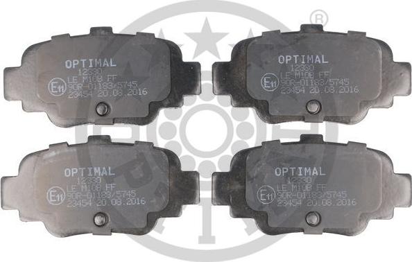 Optimal 12330 - Əyləc altlığı dəsti, əyləc diski furqanavto.az