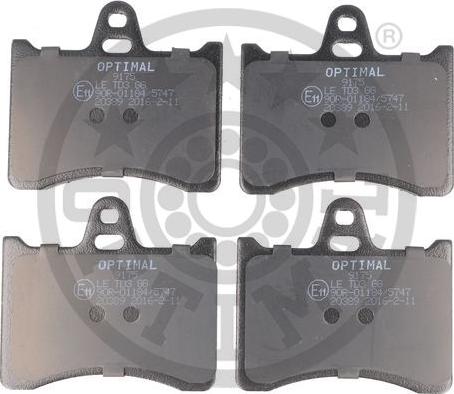 Optimal BP-09175 - Əyləc altlığı dəsti, əyləc diski furqanavto.az