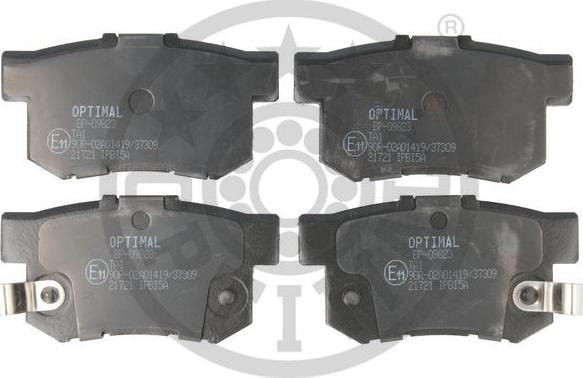 Optimal BP-09823 - Əyləc altlığı dəsti, əyləc diski furqanavto.az