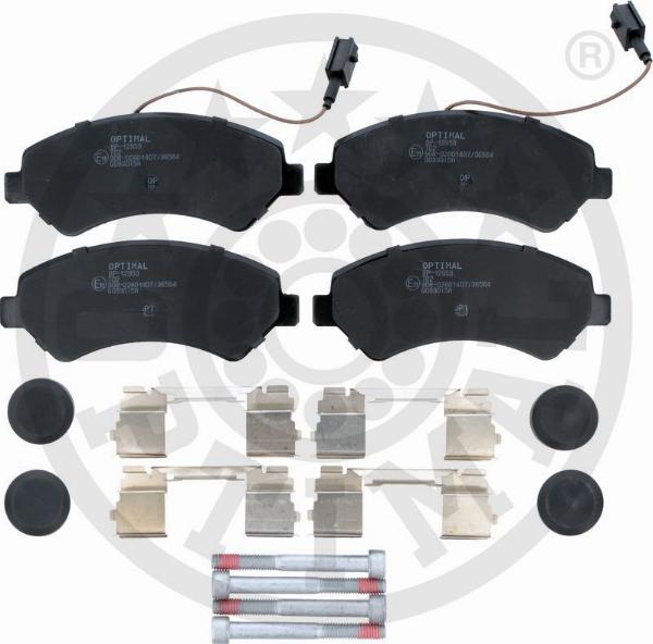 Optimal BP-12959 - Əyləc altlığı dəsti, əyləc diski furqanavto.az