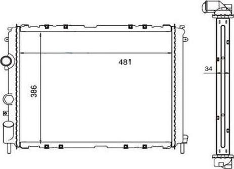 Ordonez 2060257 - Radiator, mühərrikin soyudulması furqanavto.az