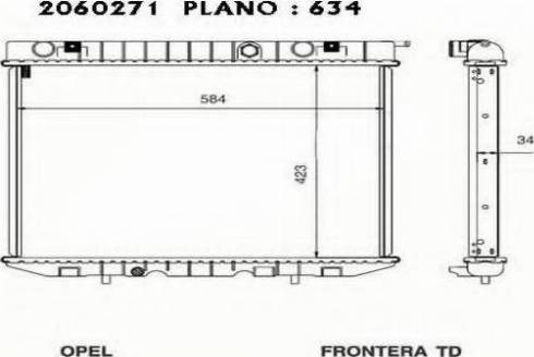 Ordonez 2060271 - Radiator, mühərrikin soyudulması furqanavto.az