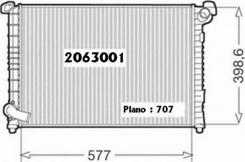 Ordonez 2063001 - Radiator, mühərrikin soyudulması furqanavto.az