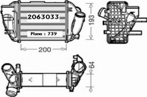 Ordonez 2063033 - Intercooler, şarj cihazı furqanavto.az