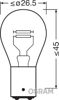 Osram 7225 - Lampa, əyləc / arxa işıq furqanavto.az