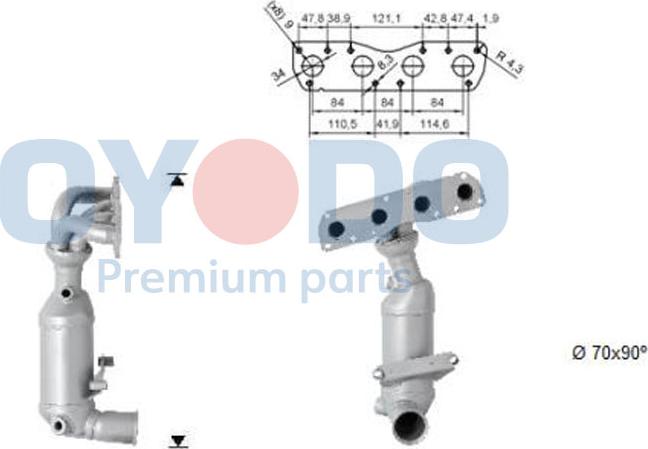 Oyodo 10N0101-OYO - Katalitik çevirici furqanavto.az