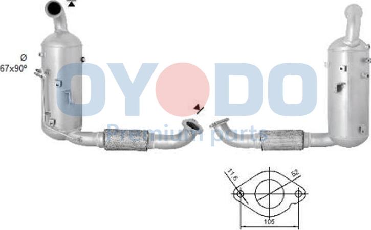 Oyodo 20N0140-OYO - Tüs / Hissəcik filtri, egzoz sistemi furqanavto.az