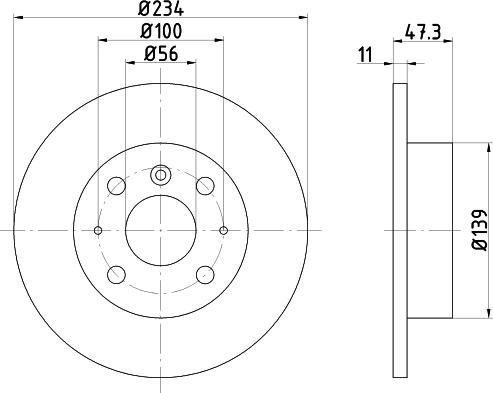 BOSCH 0 986 AB9 873 - Əyləc Diski furqanavto.az