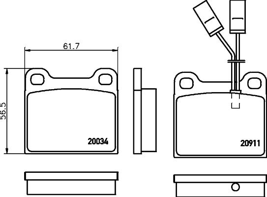 Pagid T4157 - Əyləc altlığı dəsti, əyləc diski www.furqanavto.az