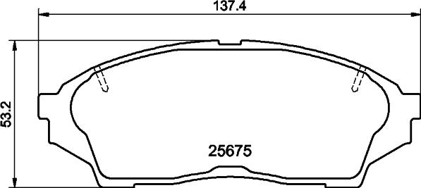 Pagid T2868 - Əyləc altlığı dəsti, əyləc diski furqanavto.az