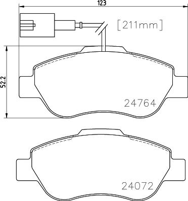 Pagid T2215 - Əyləc altlığı dəsti, əyləc diski furqanavto.az