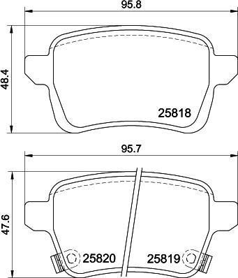 HELLA PAGID 355036431 - Əyləc altlığı dəsti, əyləc diski furqanavto.az