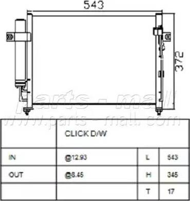 Parts-Mall PXNCA-012 - Kondenser, kondisioner furqanavto.az