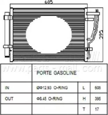 Parts-Mall PXNCB-073 - Kondenser, kondisioner furqanavto.az