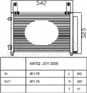 Parts-Mall PXNCC-022 - Kondenser, kondisioner furqanavto.az