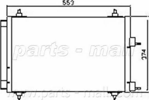 Parts-Mall PXNCX-054L - Kondenser, kondisioner furqanavto.az