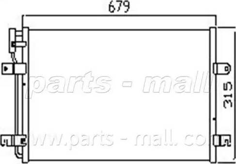 Parts-Mall PXNCX-080T - Kondenser, kondisioner furqanavto.az