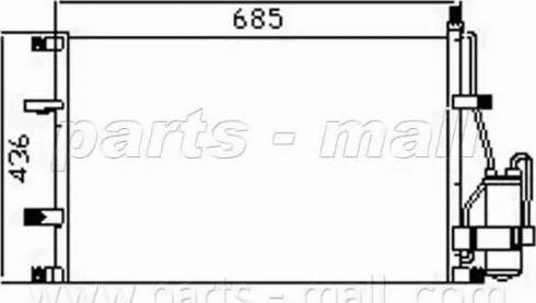 Parts-Mall PXNCX-083U - Kondenser, kondisioner furqanavto.az