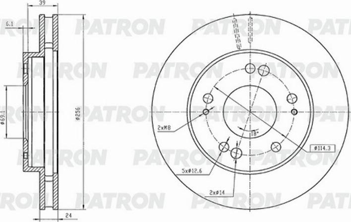 Patron PBD1434 - Əyləc Diski furqanavto.az